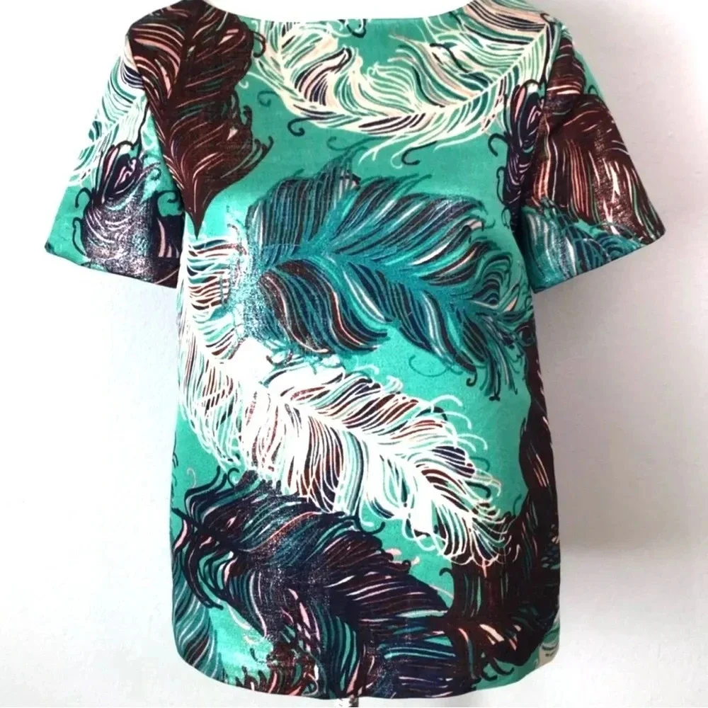 NWOT Kate Spade Shimmery Printed Blouse $328